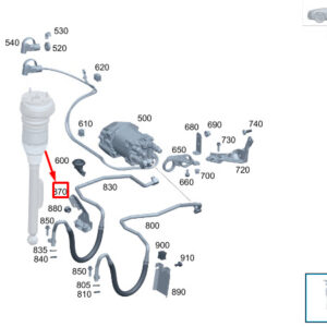 MERCEDES-BENZ S W223 Left Pressure Line Holder A2233262300 ORIGINAL