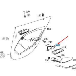 MB GLA X156 Right Rear Door Internal Operation A24676002619051 ORIGINAL