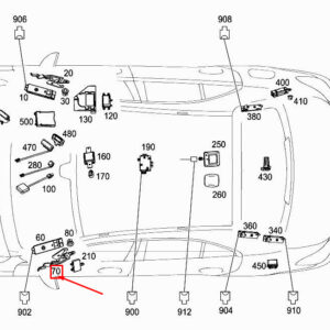 MERCEDES-BENZ C W205 Left A-Pillar Amplifier Bracket A2055454640 ORIGINAL
