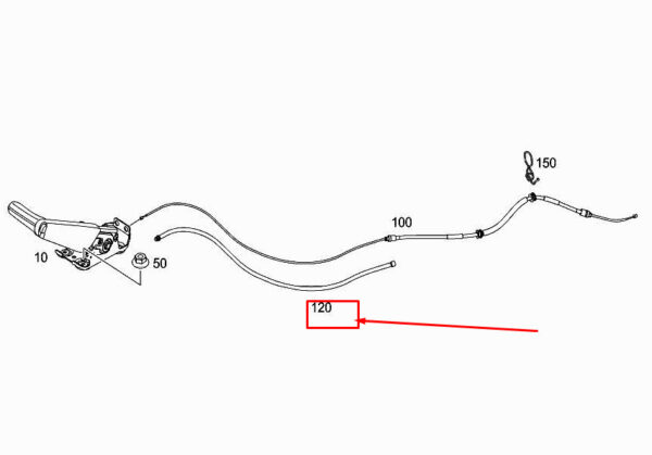 MERCEDES-BENZ CITAN W415 Right Brake Cable Guide A4154270244 ORIGINAL