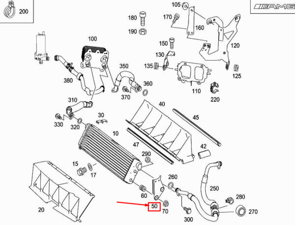 MERCEDES-BENZ R W251 Radiator Bracket A1645011120 ORIGINAL