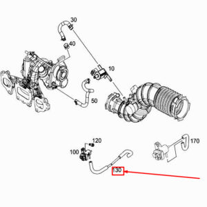 MERCEDES-BENZ CITAN W415 Engine Molded Vacuum Hose A4152030282 ORIGINAL