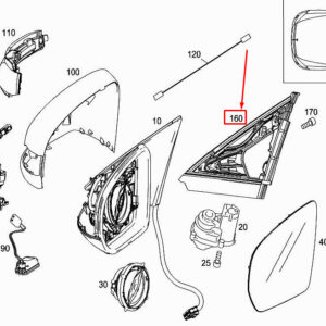 MERCEDES-BENZ S W222 Front Left Door Mirror Sealing A2228110198 ORIGINAL