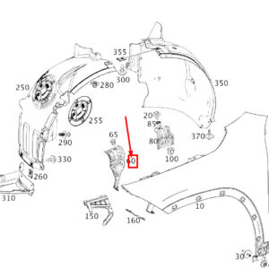 MERCEDES-BENZ B W247 Front Left Fender Front Bracket A2478801300 ORIGINAL
