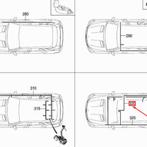 MERCEDES-BENZ ML W166 Multifunction Camera Wiring A1665403710 ORIGINAL