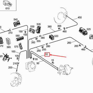 MERCEDES-BENZ S W222 Master Cylinder Brake Line A2224207726 ORIGINAL