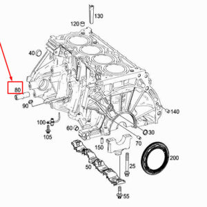 MERCEDES-BENZ A W177 Engine Coolant Outlet Connection A2822035000 ORIGINAL