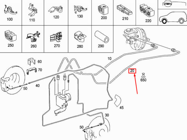 MERCEDES-BENZ R W251 Brake Line A2514201926 ORIGINAL