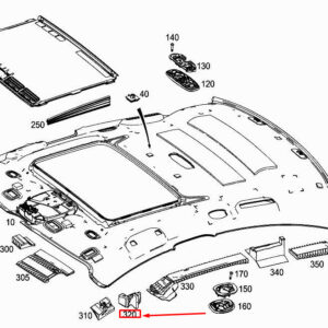 MERCEDES-BENZ CLS C257 Front Left Roof Absorber A2576925900 ORIGINAL