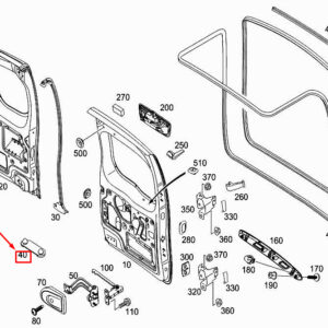 MERCEDES-BENZ CITAN W415 Rear-End Door Sealing Strip A4159870066 ORIGINAL