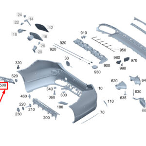 MERCEDES-BENZ S W223 Rear Left Bumper Side Mount Bracket A2238805900 ORIGINAL