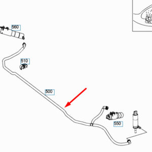 MERCEDES-BENZ SLK R172 Washing Hose A1728600292 ORIGINAL