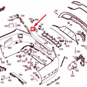 MERCEDES-BENZ C W205 Rear Bumper Tow Eye Cover A20588502249775 ORIGINAL