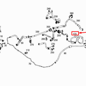 MERCEDES-BENZ C W205 Engine Coolant Line A2058302704 ORIGINAL