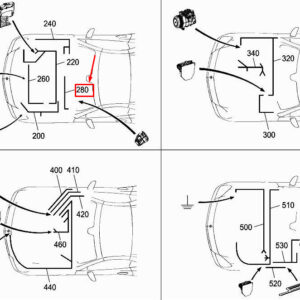 MERCEDES-BENZ SLK R172 Heated Washer Nozzle Harness A1725404508 ORIGINAL