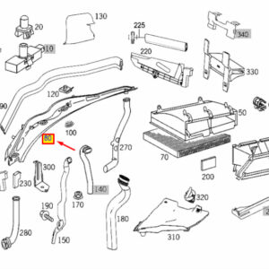 MERCEDES-BENZ C W203 Front Wiper Cowl Trim A2038301813 ORIGINAL