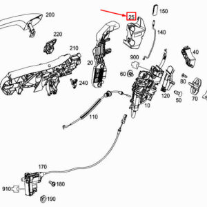 MERCEDES-BENZ S W222 Rear Left Door Lock Impact Absorber A2227204101 ORIGINAL