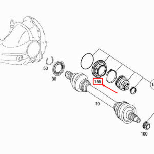 MERCEDES-BENZ S W222 Inner Joint Reducing Ring A2303570094 ORIGINAL