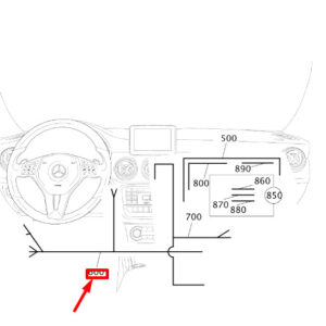 MERCEDES-BENZ CLA C117 Ignition Lock Wiring Harness LHD A1175406002 ORIGINAL