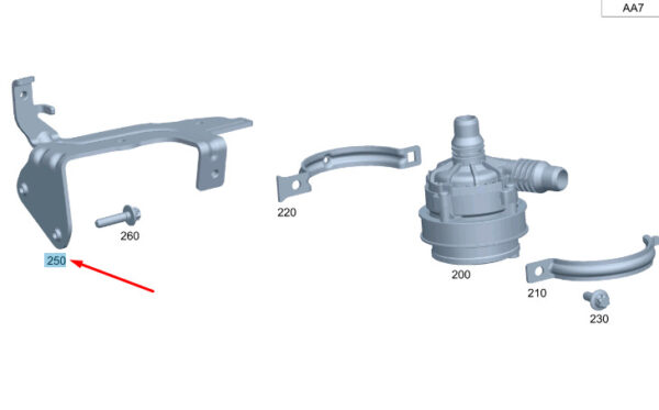 MERCEDES-BENZ CLS C257 Water Pump Bracket A2642031800 ORIGINAL