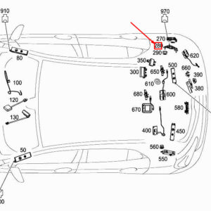 MERCEDES-BENZ GLA X156 Antenna Amplifier Bracket A1565450300 ORIGINAL