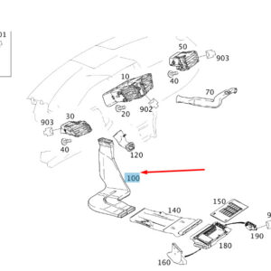 MERCEDES-BENZ E W212 Right Air Duct A2128311746 ORIGINAL