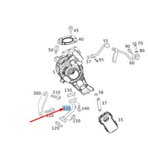 MERCEDES-BENZ B W246 Turbocharger Oil Return Line A6511800822 ORIGINAL