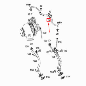 MERCEDES-BENZ GLE W167 Lubricating Oil Feed Line A6541800120 ORIGINAL