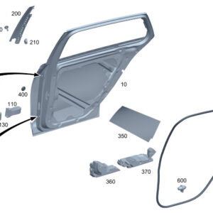 MERCEDES-BENZ C W206 Rear Left Lower Door Hinge A2067305600 ORIGINAL