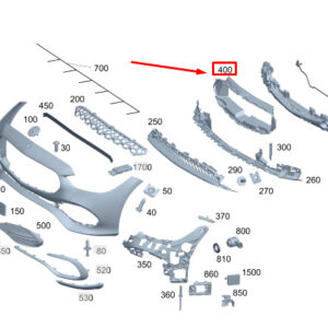 MERCEDES-BENZ C W206 Front Bumper Air Duct Segment A2065056600 ORIGINAL