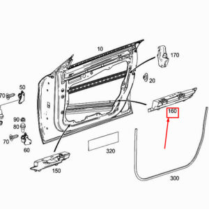 MERCEDES-BENZ CLA Coupe C117 Rear Left Door Support A1177220900 ORIGINAL