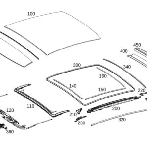 MERCEDES-BENZ GLE W167 Front Fixed Sliding Roof Panel A1677807400 ORIGINAL