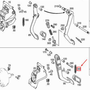 MERCEDES-BENZ C W203 Brake Pedal Draw Spring A1689930010 ORIGINAL