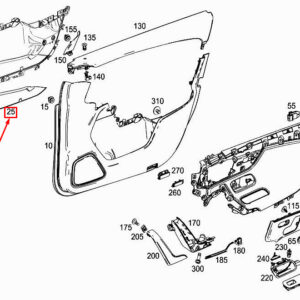 MERCEDES-BENZ A W177 Front Left Door Pocket Insert A1777270100 ORIGINAL