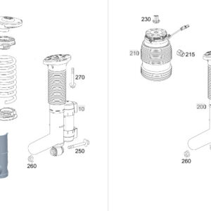 MERCEDES-BENZ AMG GT X290 Rear RH Coil Spring Insulator A2903240800 ORIGINAL