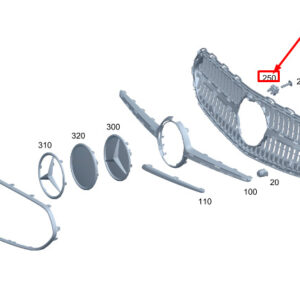 MERCEDES-BENZ C W206 Park Assist Camera Bracket A2068887100 ORIGINAL