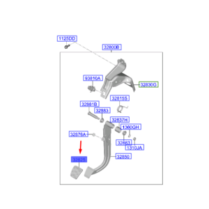 HYUNDAI i20 MK3 Brake Pedal Pad 328252K1C0 ORIGINAL