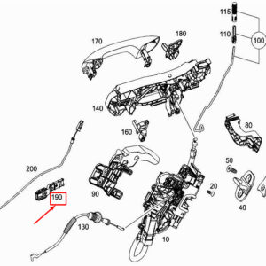 MERCEDES-BENZ CLS C257 Rear Door Closing Assist Bracket A2577330900 ORIGINAL