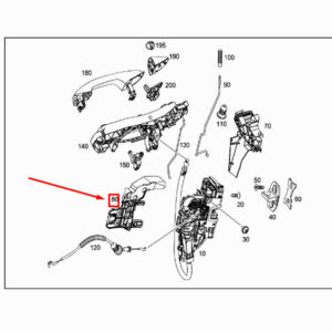 MERCEDES-BENZ C W205 Rear Left Door Lock Bracket A2057230314 ORIGINAL