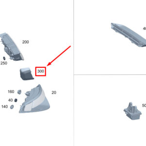 MERCEDES-BENZ S W223 Rear Left Tail Lamp Trim Molding A2238260300 ORIGINAL