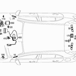 MERCEDES-BENZ A W177 Antenna Splitter Bracket A2475457800 ORIGINAL