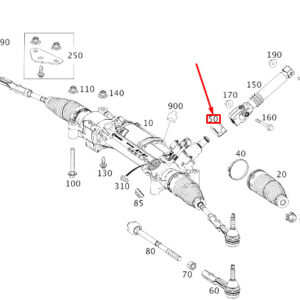 MERCEDES-BENZ S W222 Steering Gear Bracket RHD A2224610243 ORIGINAL