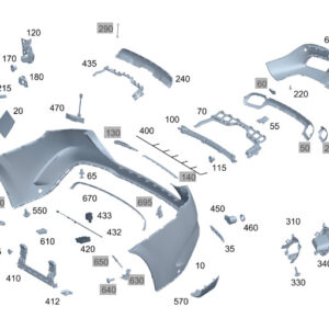 MERCEDES-BENZ GLS X167 Rear Left Bumper Side Bracket A1678802107 ORIGINAL