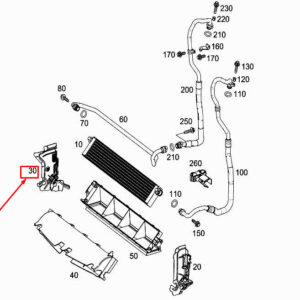 MERCEDES-BENZ S W222 Right Oil Cooler Bracket A2225050140 ORIGINAL