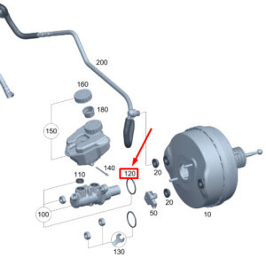MERCEDES-BENZ C S206 Master Brake Cylinder O-Ring A0014313160 ORIGINAL