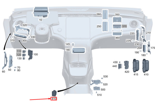 MERCEDES-BENZ GLE W167 Socket-Outlet A0008201805 ORIGINAL