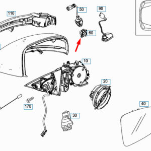 MERCEDES-BENZ S-CLASS W222 Mirror Camera Bracket A2228203814 ORIGINAL