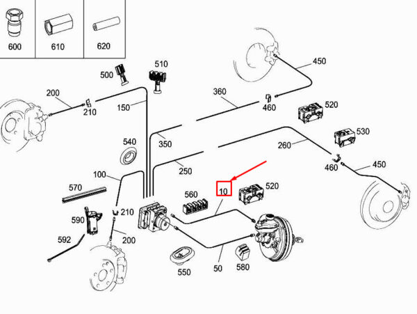 MERCEDES-BENZ CLS C257 Brake Line A2134200126 ORIGINAL