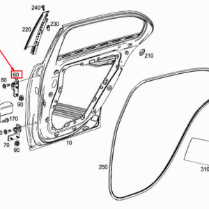 MERCEDES-BENZ A W177 Rear Right Top Door Hinge A1777301000 ORIGINAL