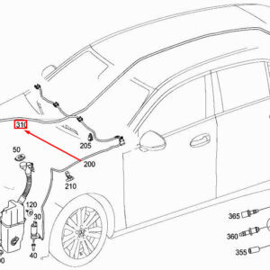 MERCEDES-BENZ A W177 Rear Nozzle Washer Hose A1778602901 ORIGINAL
